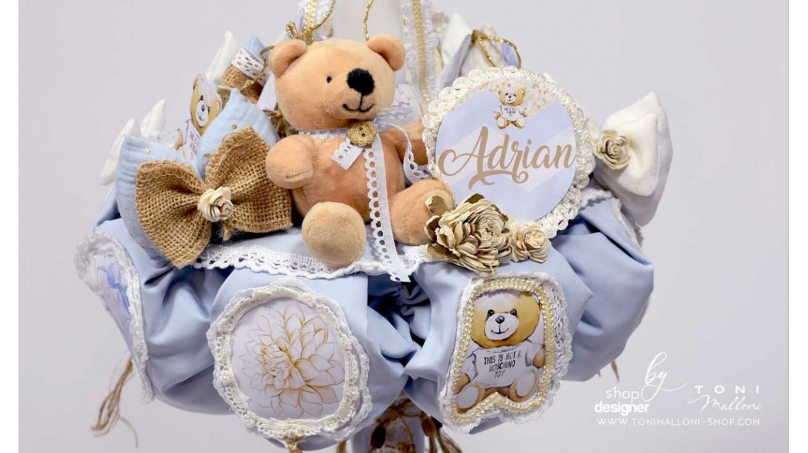Lumanare botez cu ursuleti personalizata fashion This is Not a Moschino Toy 15